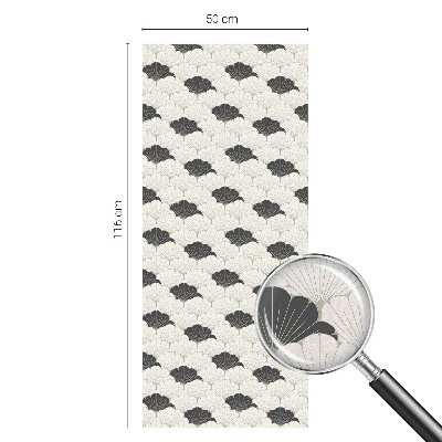 Witraż przyklejany na okno folia matowa Kontrastowe wachlarze