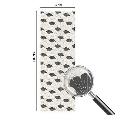 Witraż przyklejany na okno folia matowa Kontrastowe wachlarze