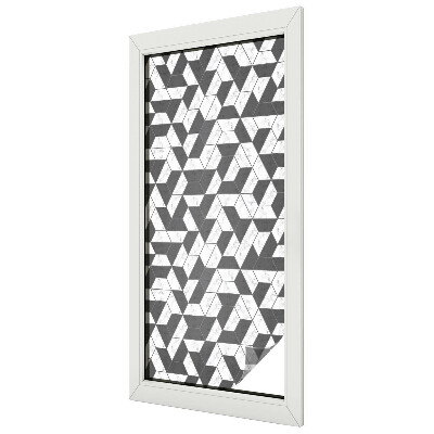 Witraż przyklejany na okno folia matowa Geometryczne iluzje