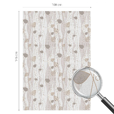 Naklejka witraż na szybę mleczna Eleganckie liście