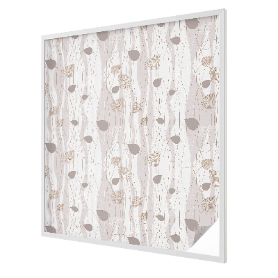 Naklejka witraż na szybę mleczna Eleganckie liście