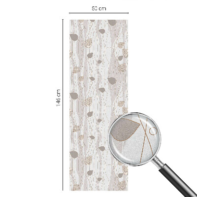 Naklejka witraż na szybę mleczna Eleganckie liście