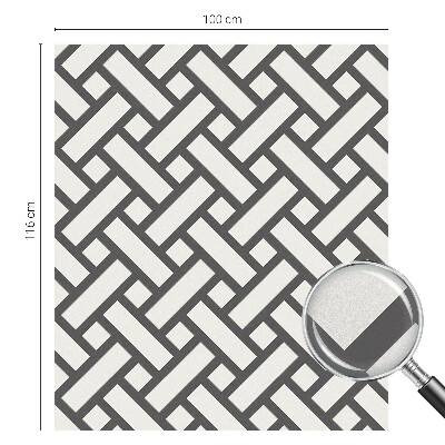 Folia mleczna na okno wzór witraż Przeplatające prostokąty