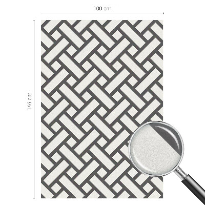 Folia mleczna na okno wzór witraż Przeplatające prostokąty