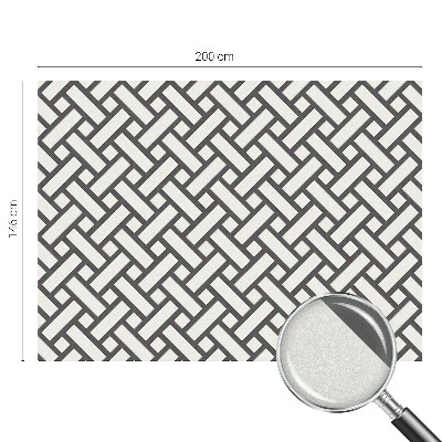 Folia mleczna na okno wzór witraż Przeplatające prostokąty