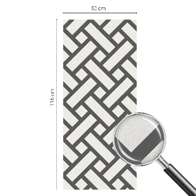 Folia mleczna na okno wzór witraż Przeplatające prostokąty