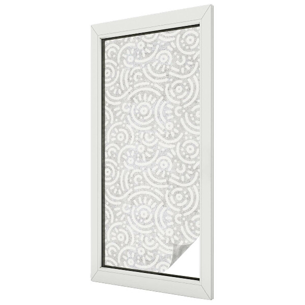 Folia mleczna na okno wzór witraż Geometryczna abstrakcja