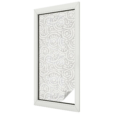 Folia mleczna na okno wzór witraż Geometryczna abstrakcja