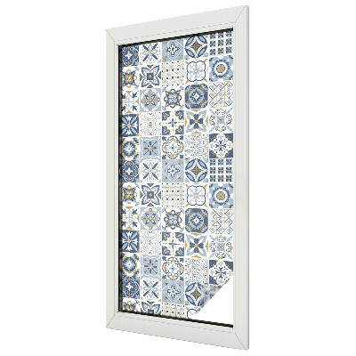 Naklejka witraż na szybę mleczna Mozaika płytek