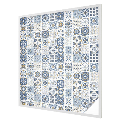 Naklejka witraż na szybę mleczna Mozaika płytek