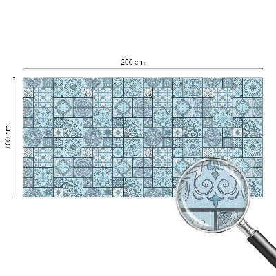 Folia okienna dekoracyjna witraż Niebieskie kafelki