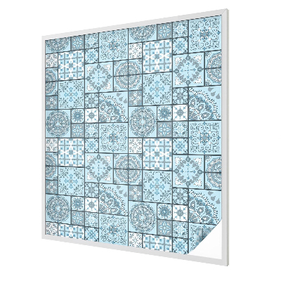 Folia okienna dekoracyjna witraż Niebieskie kafelki