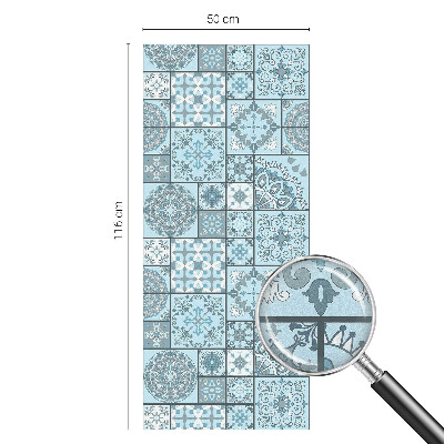 Folia okienna dekoracyjna witraż Niebieskie kafelki