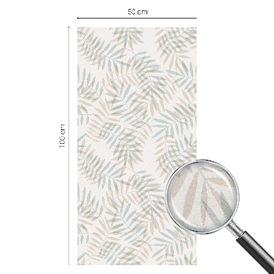 Folia mleczna na okno wzór witraż Liściasta elegancja