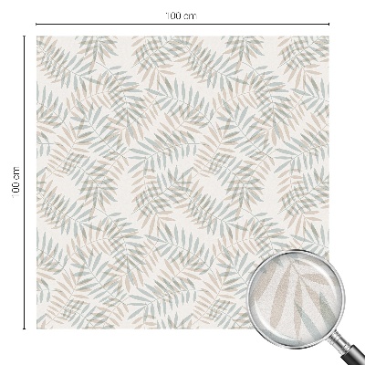 Folia mleczna na okno wzór witraż Liściasta elegancja