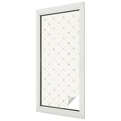 Naklejka witraż na szybę mleczna Geometryczna siatka