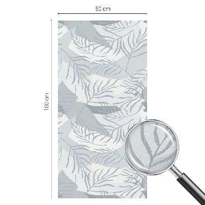 Witraż przyklejany na okno folia matowa Subtelne liście