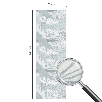 Witraż przyklejany na okno folia matowa Subtelne liście