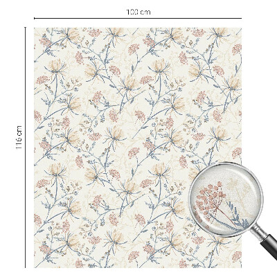 Naklejka witraż na szybę mleczna Kwiaty harmonii