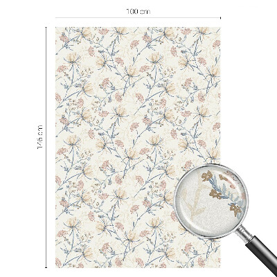 Naklejka witraż na szybę mleczna Kwiaty harmonii