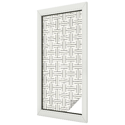 Folia mleczna na okno wzór witraż Plecionka symetryczna