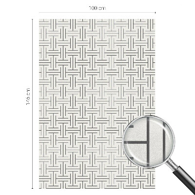 Folia mleczna na okno wzór witraż Plecionka symetryczna