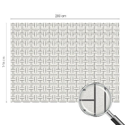 Folia mleczna na okno wzór witraż Plecionka symetryczna