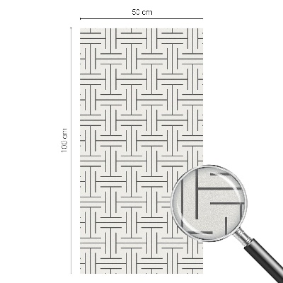 Folia mleczna na okno wzór witraż Plecionka symetryczna