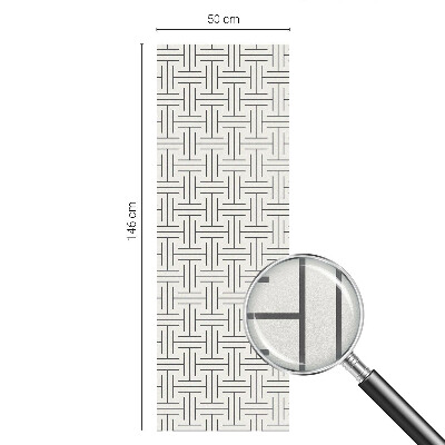 Folia mleczna na okno wzór witraż Plecionka symetryczna