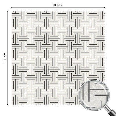 Folia mleczna na okno wzór witraż Plecionka symetryczna