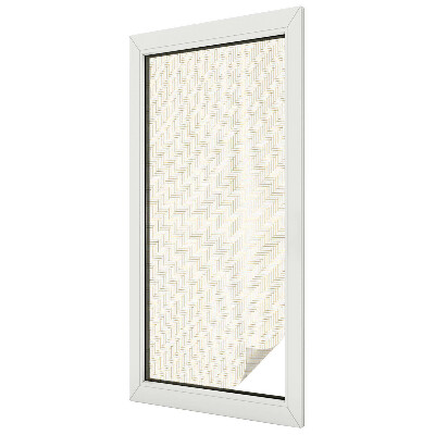 Witraż przyklejany na okno folia matowa Jodełka elegancja