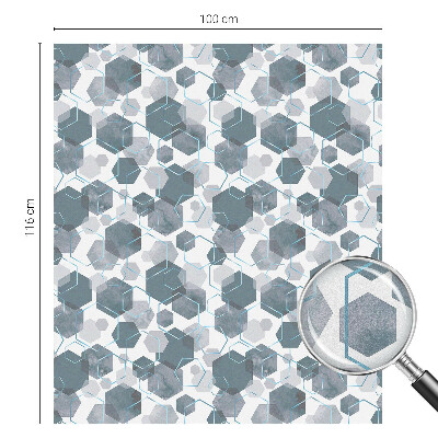 Folia okienna dekoracyjna witraż Geometryczne heksagony