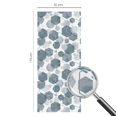 Folia okienna dekoracyjna witraż Geometryczne heksagony
