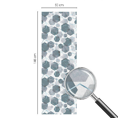 Folia okienna dekoracyjna witraż Geometryczne heksagony