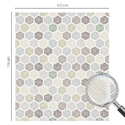 Folia mleczna na okno wzór witraż Geometryczne fale