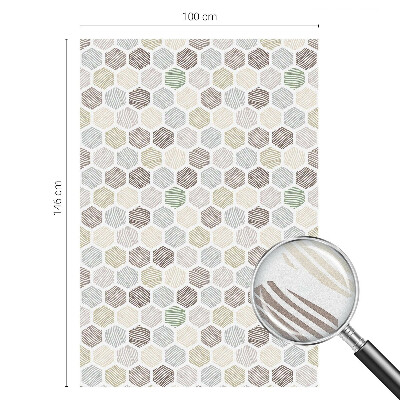 Folia mleczna na okno wzór witraż Geometryczne fale