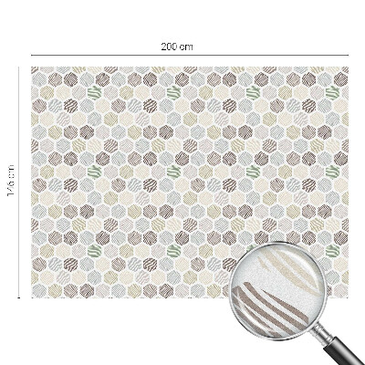 Folia mleczna na okno wzór witraż Geometryczne fale