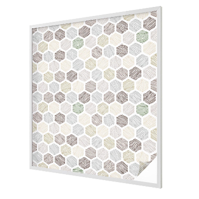 Folia mleczna na okno wzór witraż Geometryczne fale