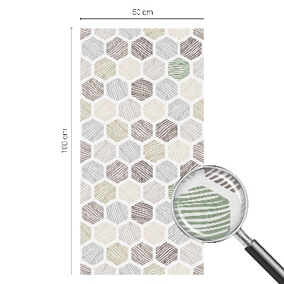 Folia mleczna na okno wzór witraż Geometryczne fale