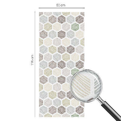 Folia mleczna na okno wzór witraż Geometryczne fale