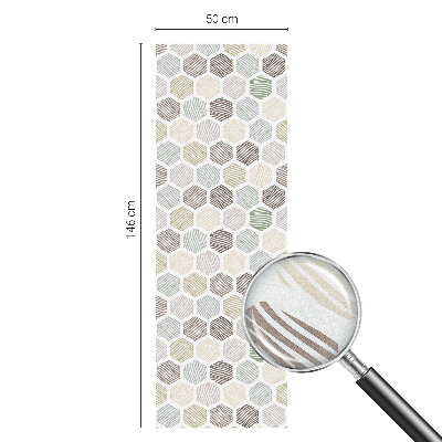 Folia mleczna na okno wzór witraż Geometryczne fale