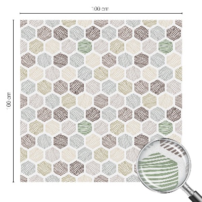 Folia mleczna na okno wzór witraż Geometryczne fale