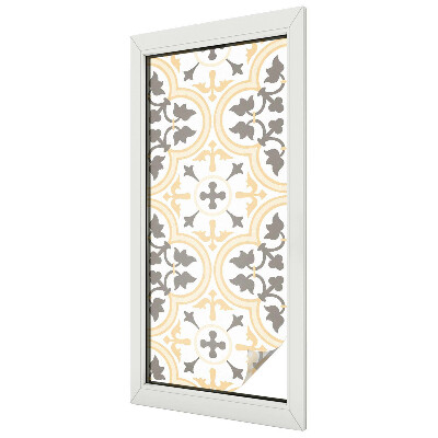 Witraż przyklejany na okno folia matowa Roślinne wzory