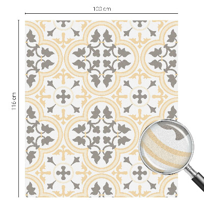 Witraż przyklejany na okno folia matowa Roślinne wzory