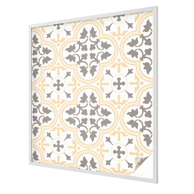 Witraż przyklejany na okno folia matowa Roślinne wzory