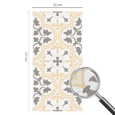 Witraż przyklejany na okno folia matowa Roślinne wzory