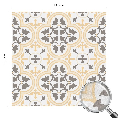 Witraż przyklejany na okno folia matowa Roślinne wzory