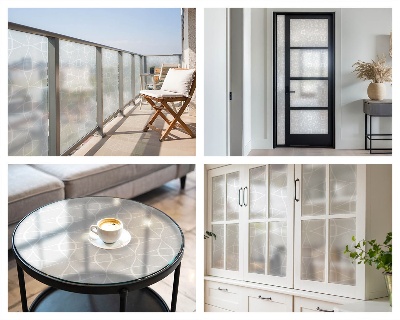 Folia okienna dekoracyjna witraż Symetryczne elipsy