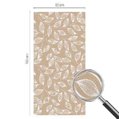 Witraż przyklejany na okno folia matowa Liście natura