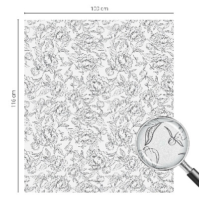 Folia mleczna na okno wzór witraż Kwiatowy motyw